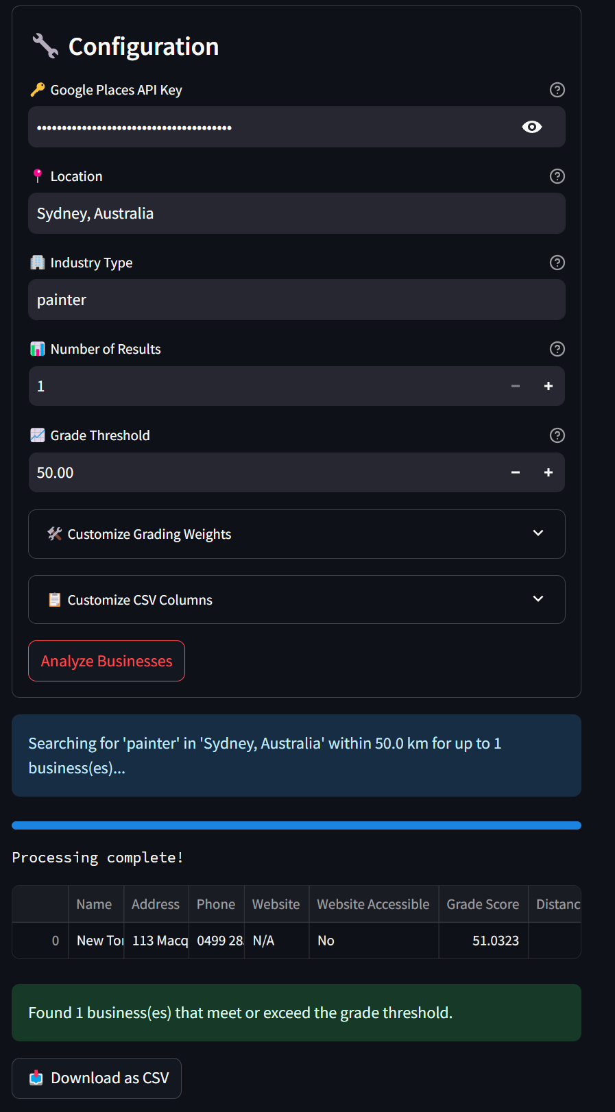 Business Analyzer