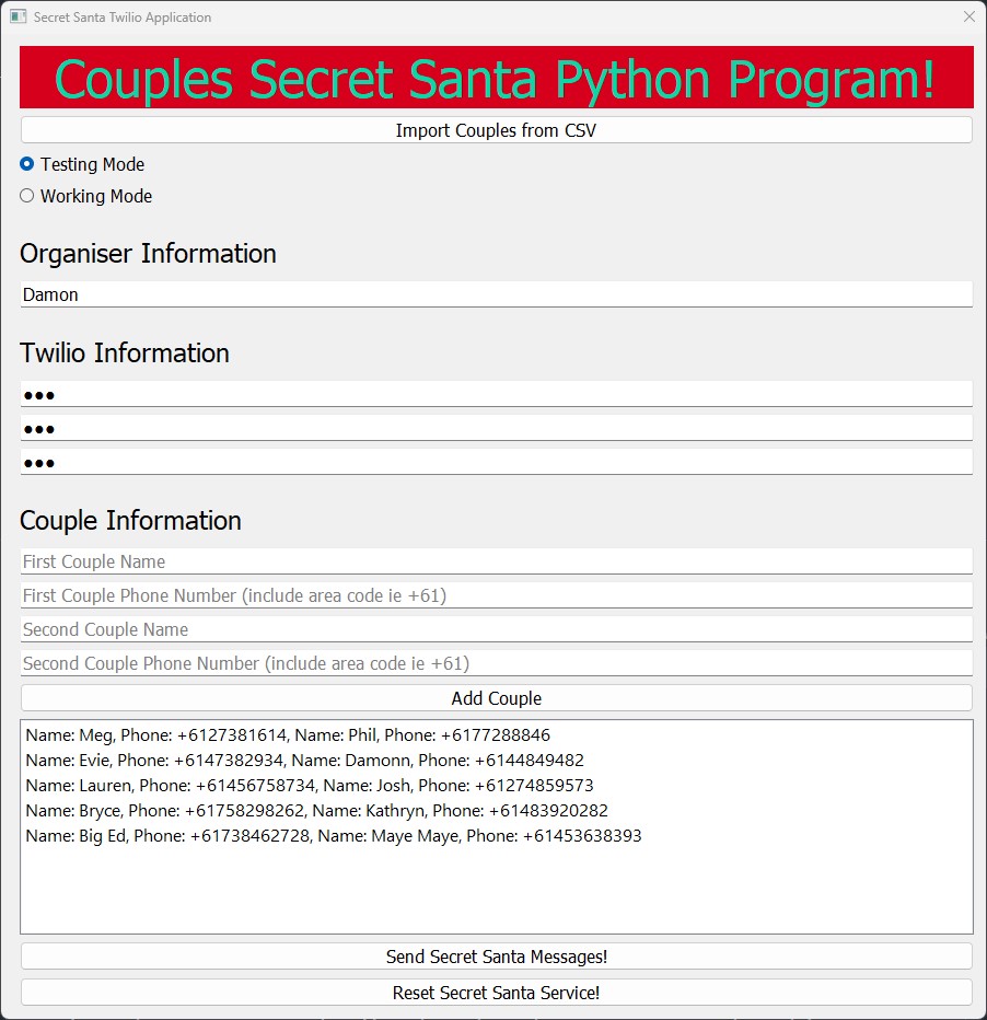 Secret Santa Message Service